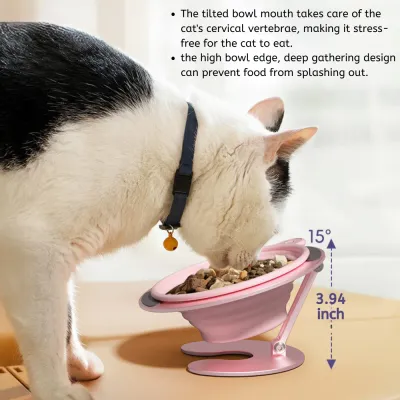 Dog Silicone Bowl With Stand Dogs Silicone Bowl With Stand