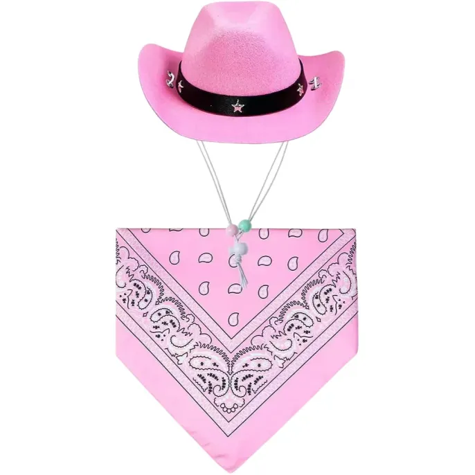 Dog Cowboy Costume Pink