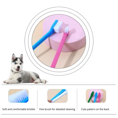 Keep your dog’s teeth clean and healthy with this long handle double-head toothbrush for easy brushing.