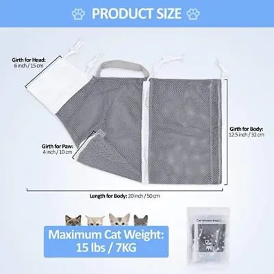 Cat Bath Bag SIze Anti-bite Multi-functional Adjustable Cat Bath Bag