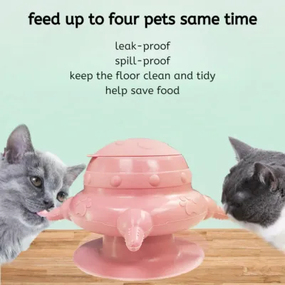 silicone pet cat dog feeder