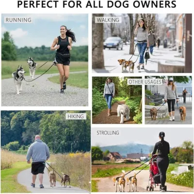 Outdoor Sports Reflective Dog Leash with Bag