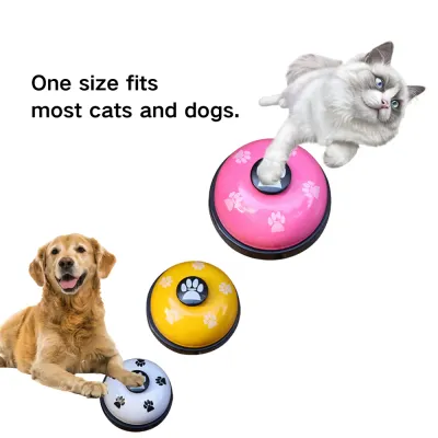 Press bell with paw print design, ideal for training pets to notify their owners for meals or walks.