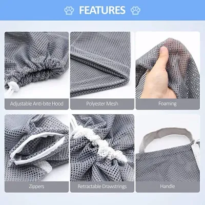 Cat Bath Bag Features Anti-bite Multi-functional Adjustable Cat Bath Bag