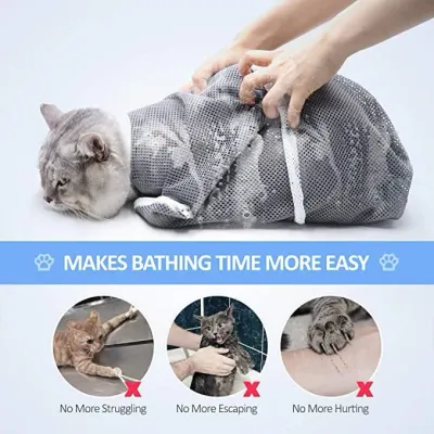 Cat Bath Bag Details Anti-bite Multi-functional Adjustable Cat Bath Bag