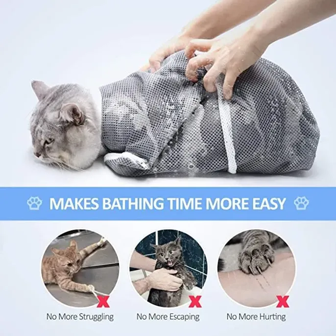 Cat Bath Bag Details Anti-bite Multi-functional Adjustable Cat Bath Bag
