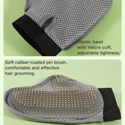 Pet hand glove for bath and grooming