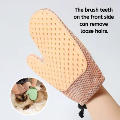 glove comb for cats (1) Pet grooming glove for shedding