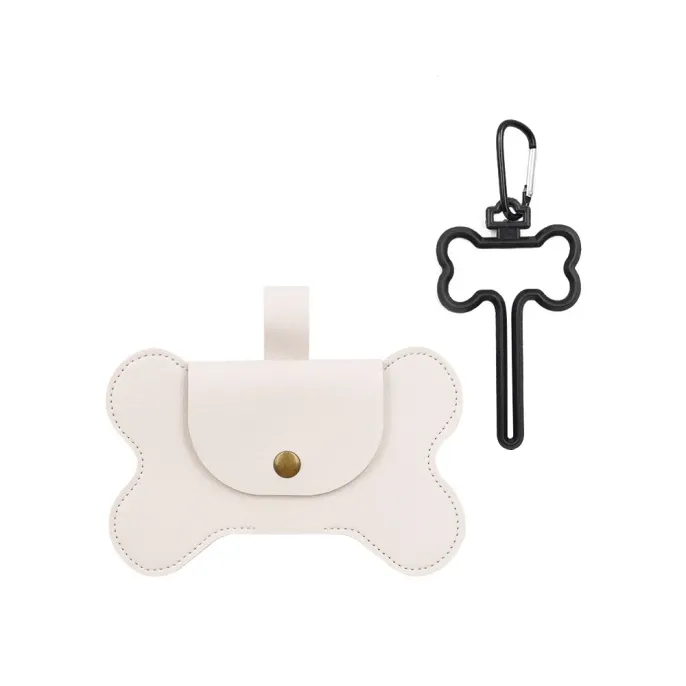 White Dog Bag Holder