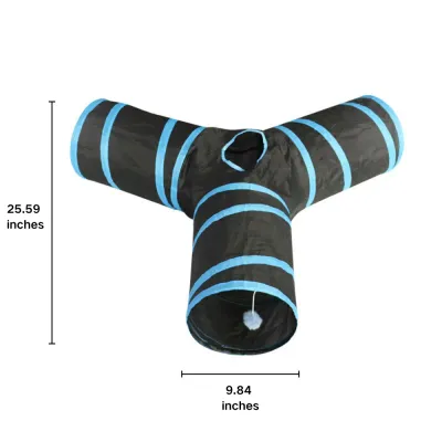 Blue Cat Toy Tunnel