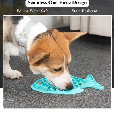 dog bowl mat (1) Safe and odorless pet slow feeder.