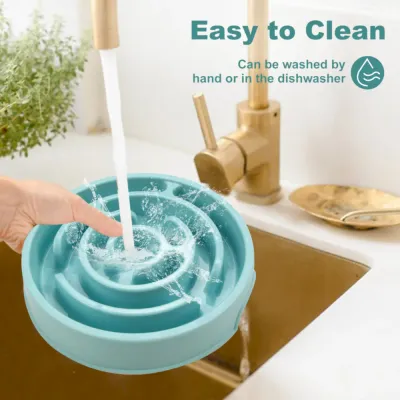 Non-Slip round puzzle pet bowls