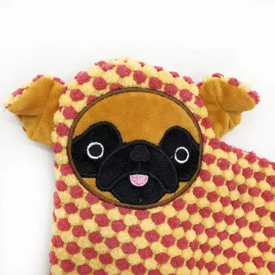 Plush chew toy for pets orange Pet interactive training toy