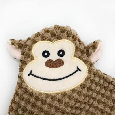 Plush chew toy for pets brown Durable pet chew toy