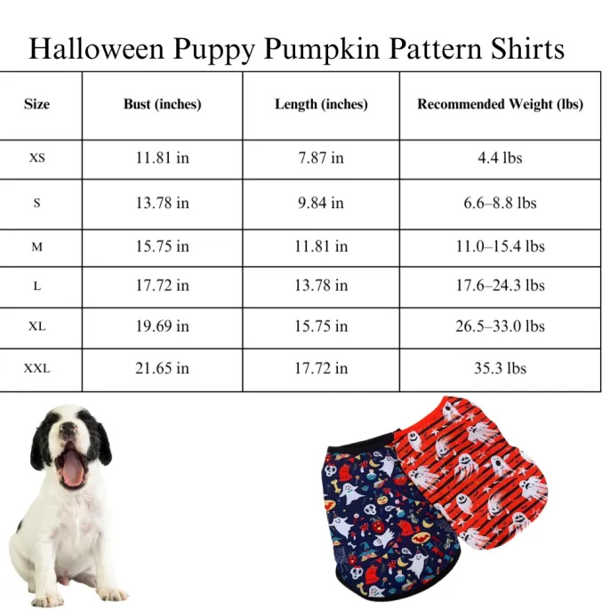 Halloween Puppy Pumpkin Pattern Shirts Halloween Puppy Pumpkin Pattern Shirts for dogs