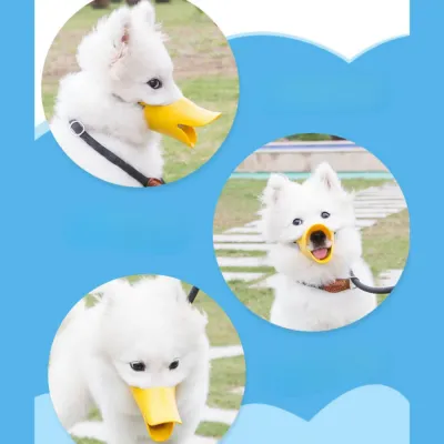 Duck-billed Silicone Adjustable Dog Muzzle
