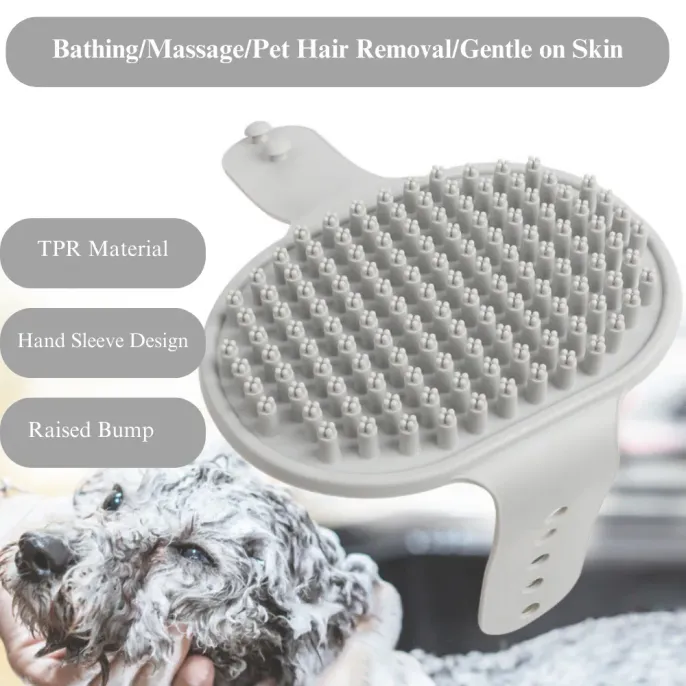 Effective deshedding tool for pets, removes loose fur and floating hair.