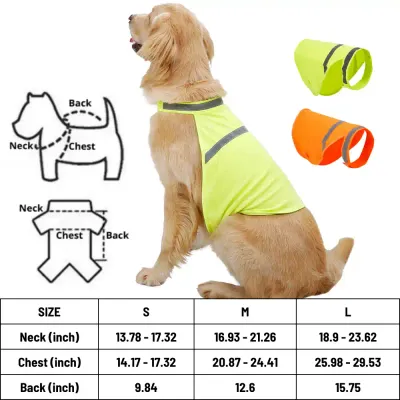 Reflective Dog Vest Size