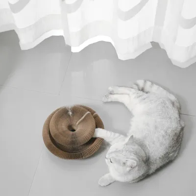 Foldable cat scratching pad.