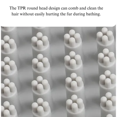 TPR material pet brush, safe and soft for your pet's skin.