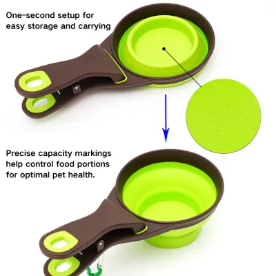 Folding Pet Bowl Folding Instructions Folding Flexible Anti-bacteria Non-toxic Pet Bowl