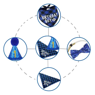 Dog birthday hat Pet Party Set for Dogs