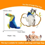 Plush dog toy with squeaker