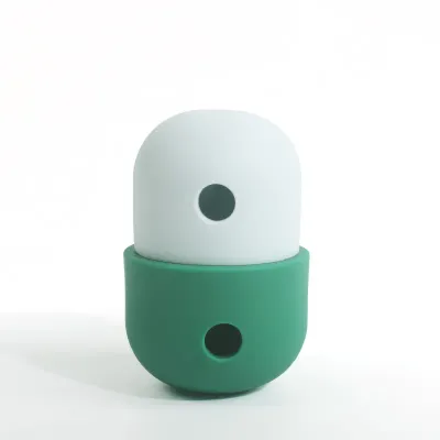 white dog food puzzle toy