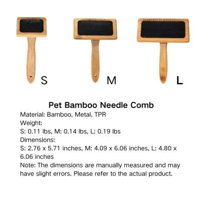 Wooden Fine-toothed Pet Needle Comb