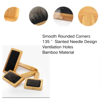 Wooden Fine-toothed Pet Needle Comb