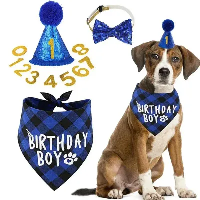 Dog birthday party decorations High-Quality Pet Bandanas