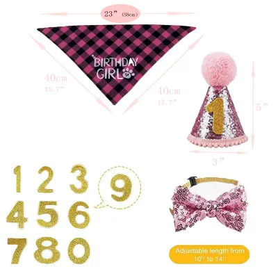 Pet celebration accessories Butterfly Bowtie Party Set