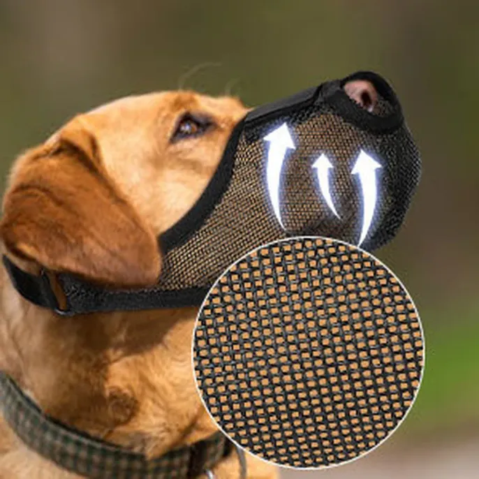 Breathable Dog Muzzle Breathable Breathable Adjustable Light-weight Dog Muzzle
