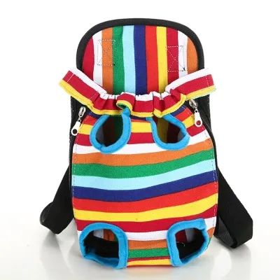 rainbow canvas dog carrier