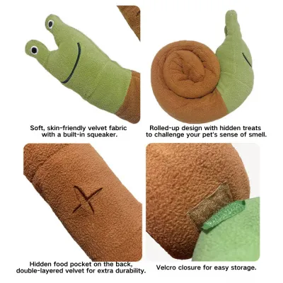 Dual-play modes: flat or rolled-up snail design for versatile play