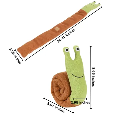 Interactive squeaky snail toy for dogs with foraging and teething benefits