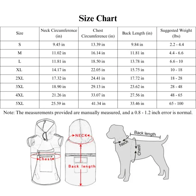 Bulk Waterproof Dog Raincoat