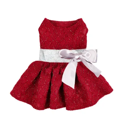 New Pet Prom Dress Wedding Gown Princess Dress with Bow