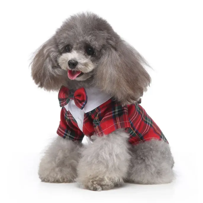 Dog Checkered Shirt Dog Checkered Shirt Wholesale