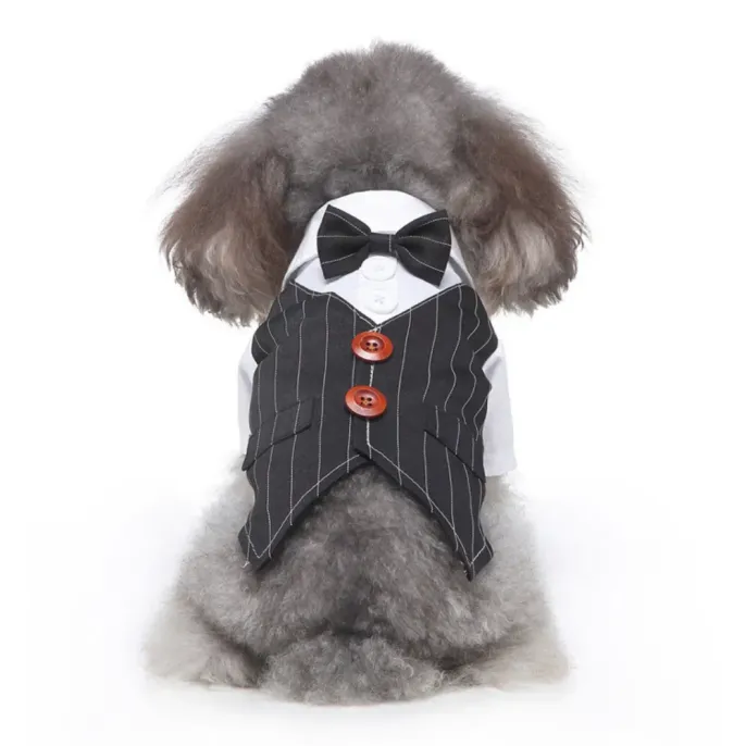 Pet Striped Tuxedo for Dogs