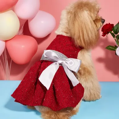 New Pet Prom Dress New Pet Prom Dress Wedding Gown Princess Dress with Bow