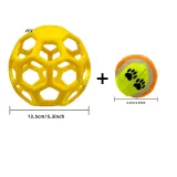 ball inside ball dog toy (3) Perfect for interactive play between pets and owners, fostering bonding while encouraging healthy physical activity.