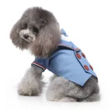 dog suit for wedding (2) Foldable collar and cuffs for a customizable fit and stylish appearance.