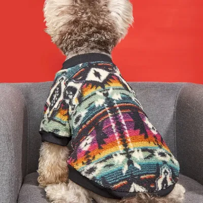 plush print dog clothes