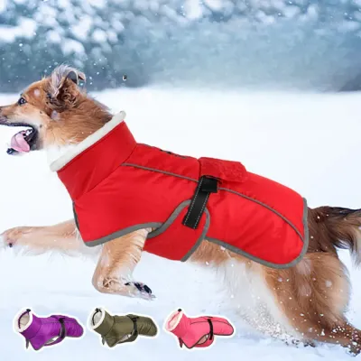 Breathable, waterproof fabric keeps pets comfortable in all winter weather.