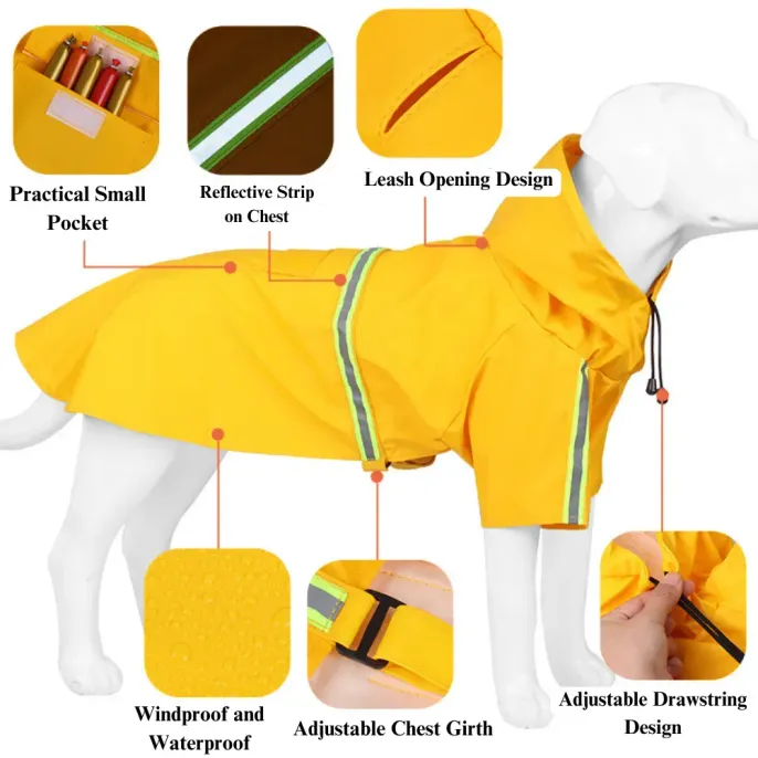 Hot Waterproof Dog Raincoat