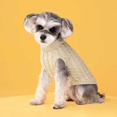 Lightweight sweater offers warmth and flexibility, allowing pets to move freely.