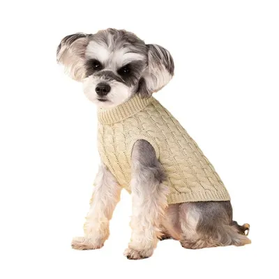 Candy-colored knit sweater for pets – stylish and warm for cold weather.
