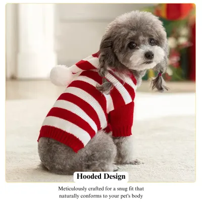 dog christmas sweater (2) Breathable and moisture-wicking fabric keeps pets comfortable and dry all day.