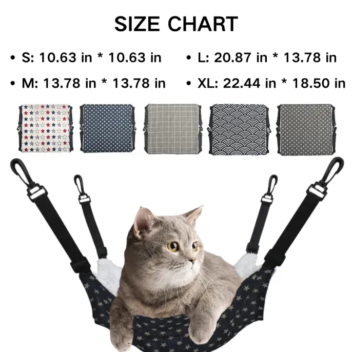cat hammocks Durable and bite-resistant, the hammock is designed to withstand the playful nature of cats, maintaining its shape over time.